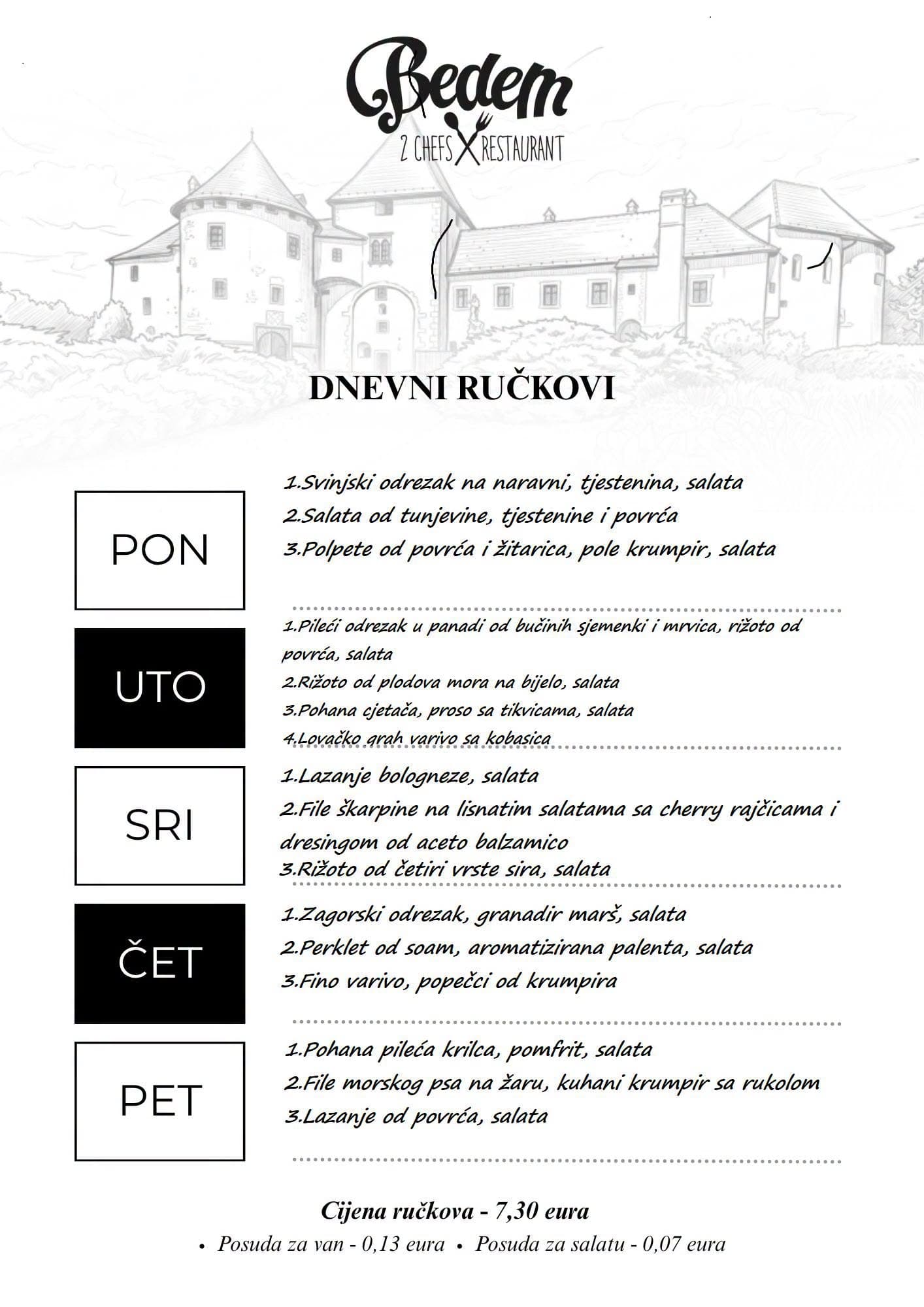 Follow our daily and weekly menus on social media